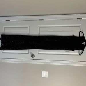 Black studded evening dress